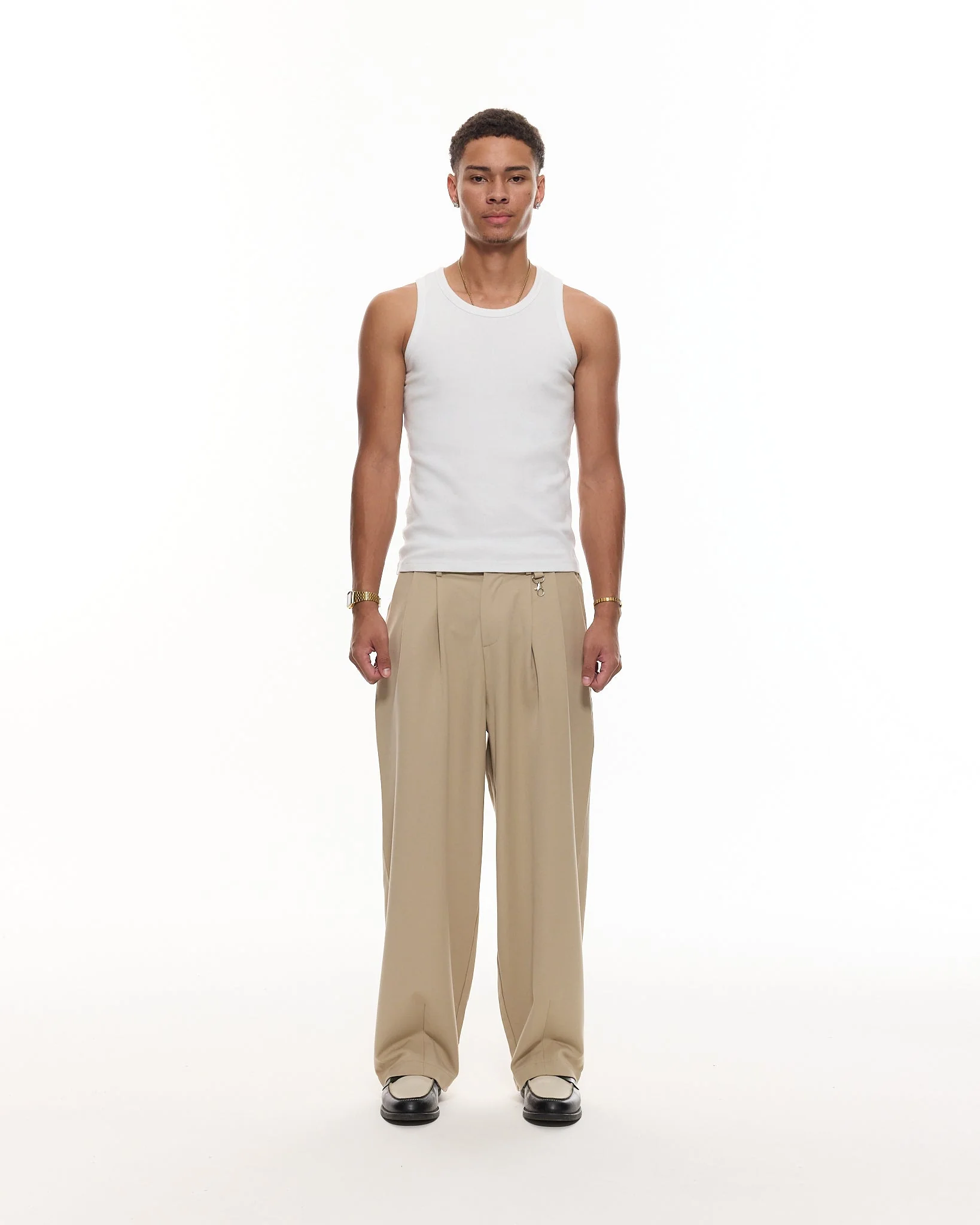 PLEATED PANT - SAND - Image 9