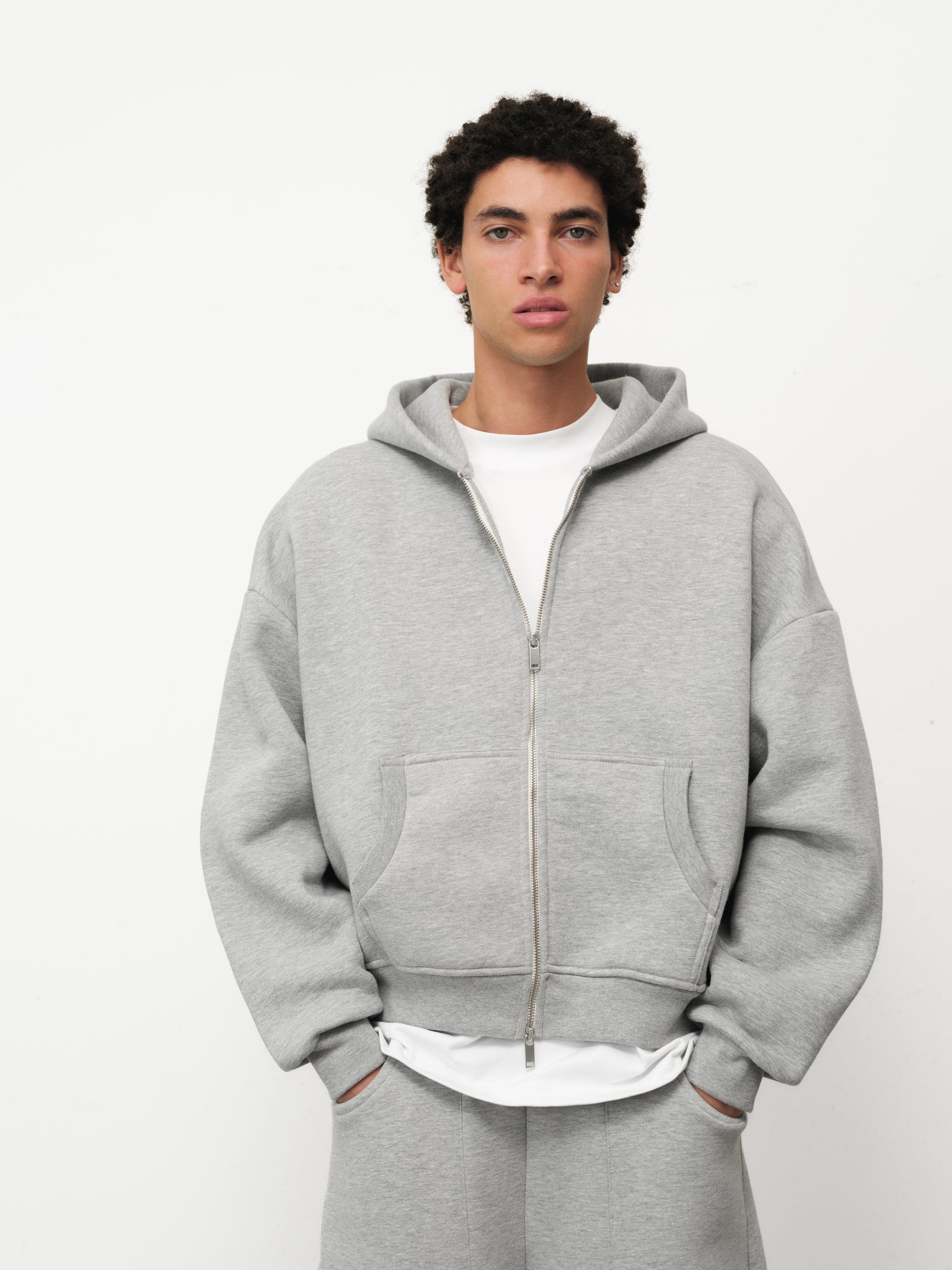 COZY ZIP UP - GREY - Image 3