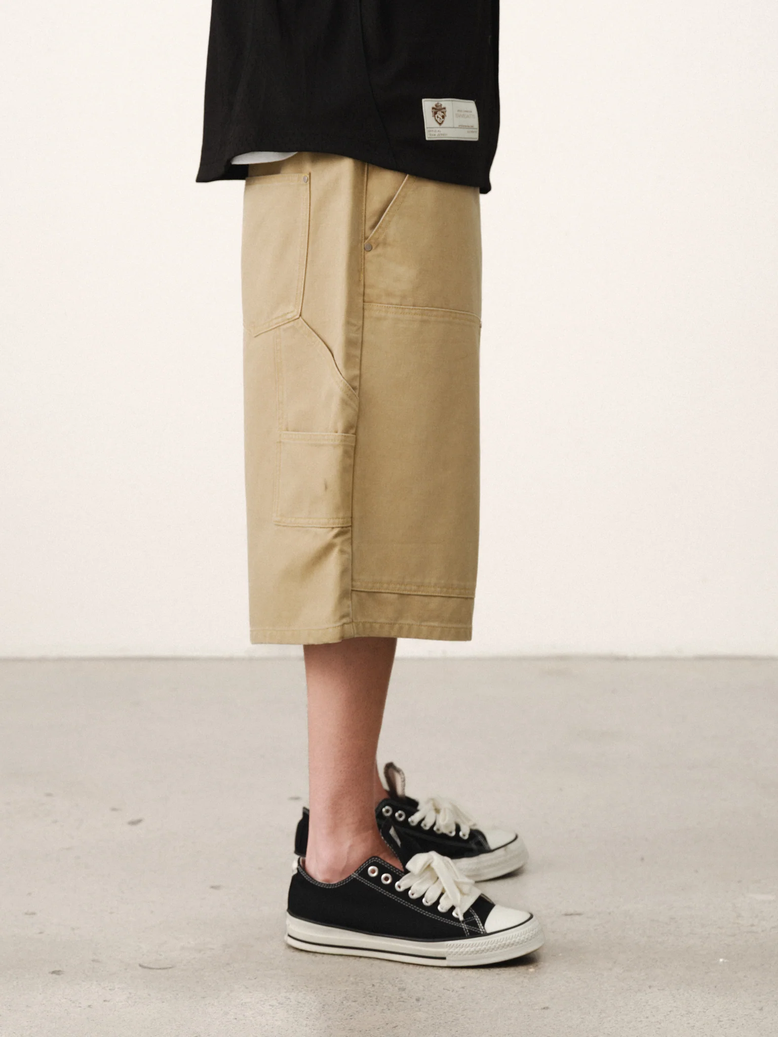 DOUBLE KNEE SHORTS - SAND - Image 6