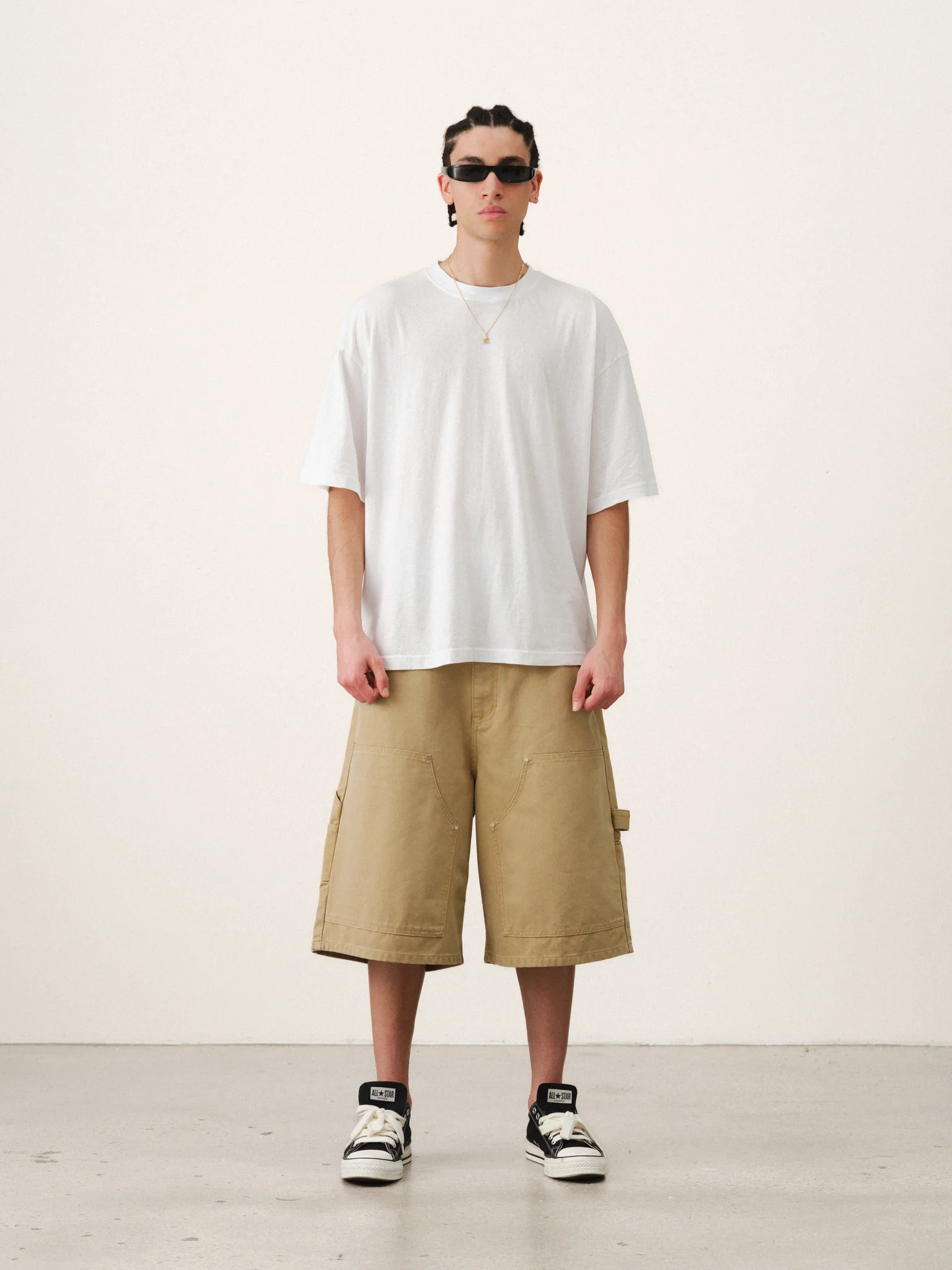 DOUBLE KNEE SHORTS - SAND - Image 7