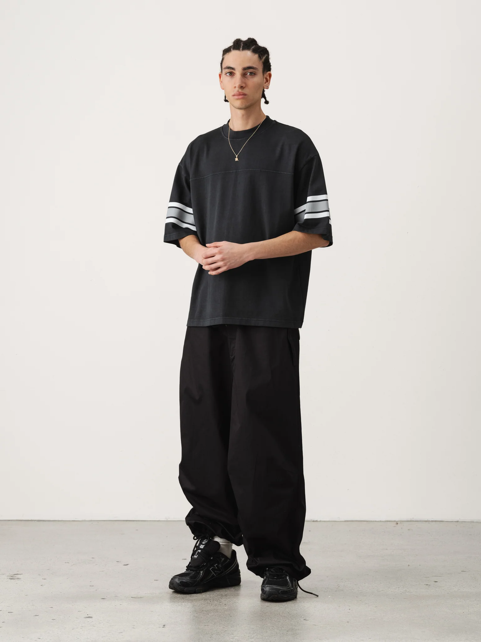 JERSEY SS T-SHIRT - WASHED BLACK - Image 2