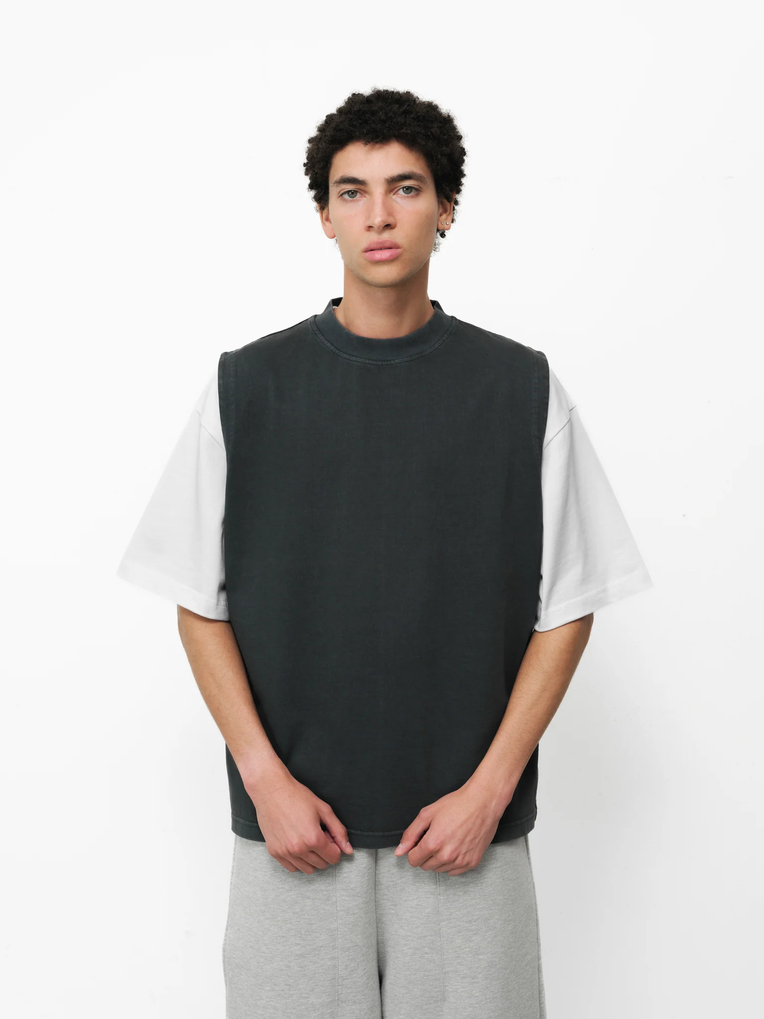 MUSCLE TEE - WASHED BLACK - Image 3