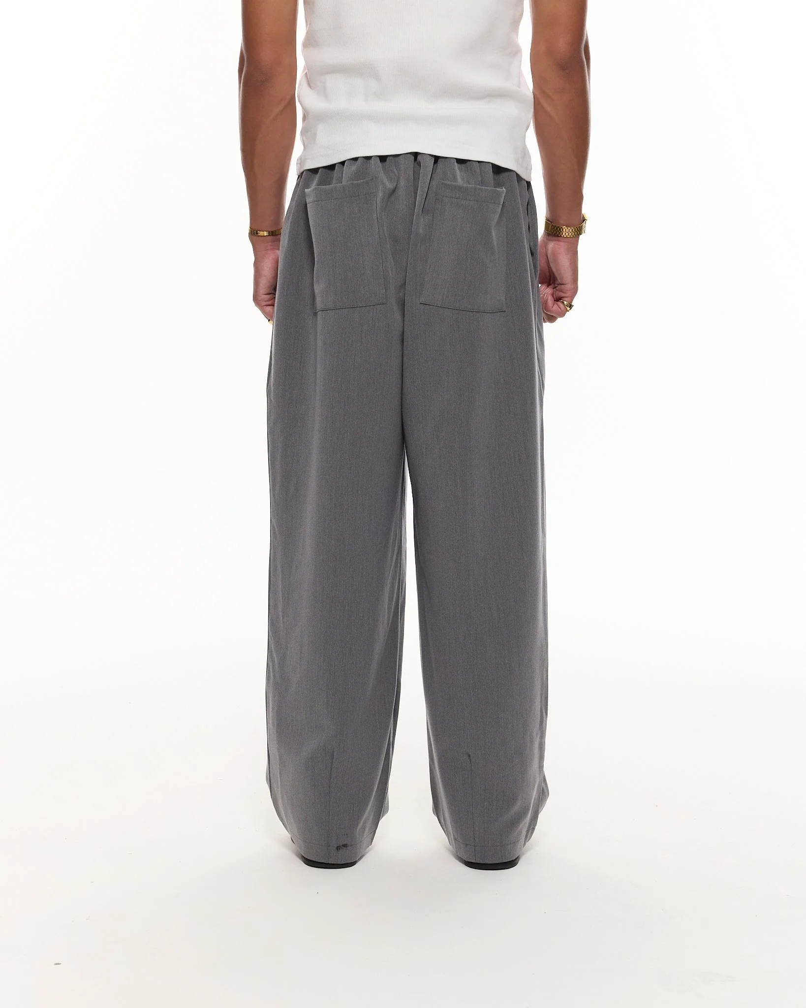 PLEATED PANT - GREY - Image 9