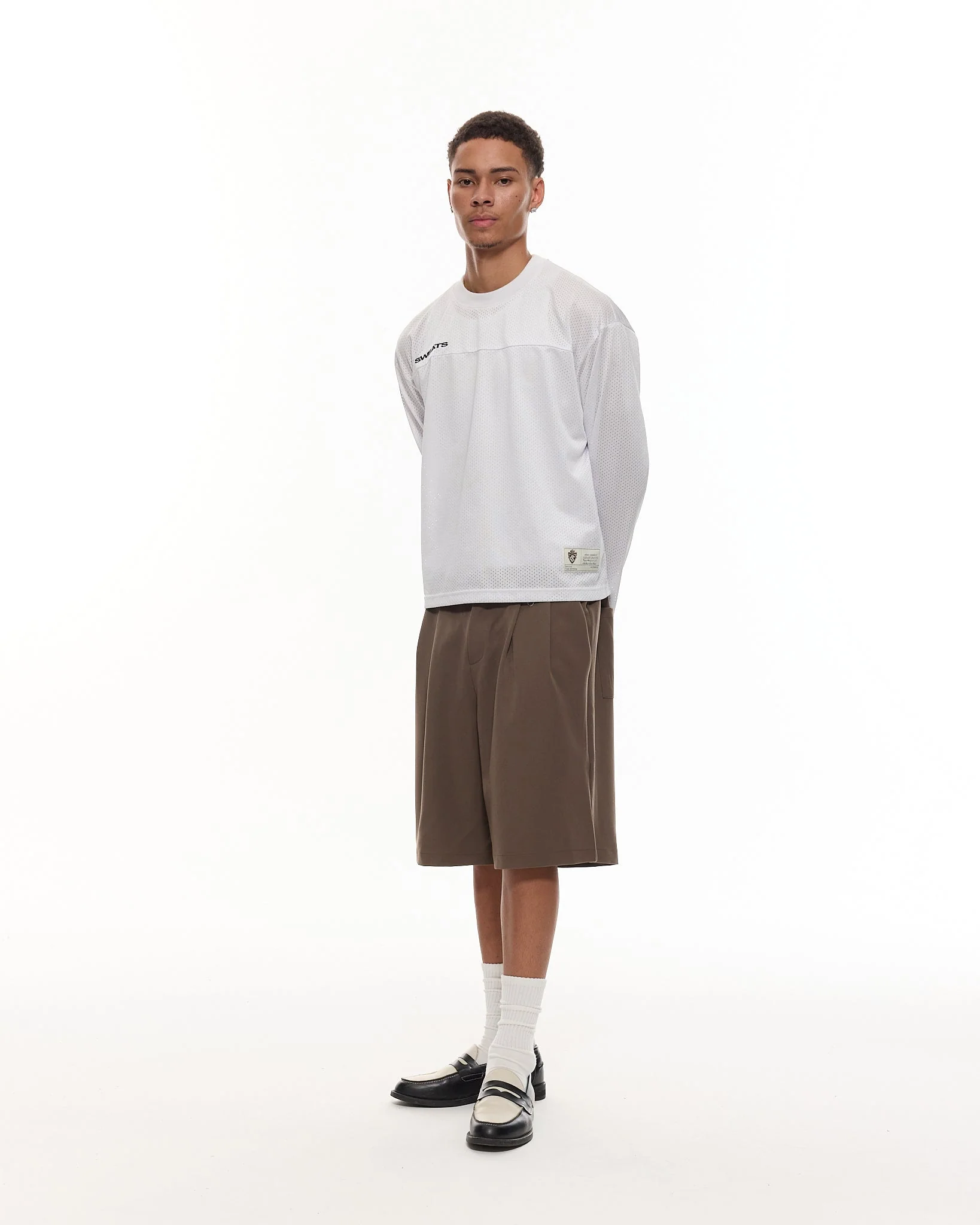 PLEATED SHORTS - BROWN - Image 7