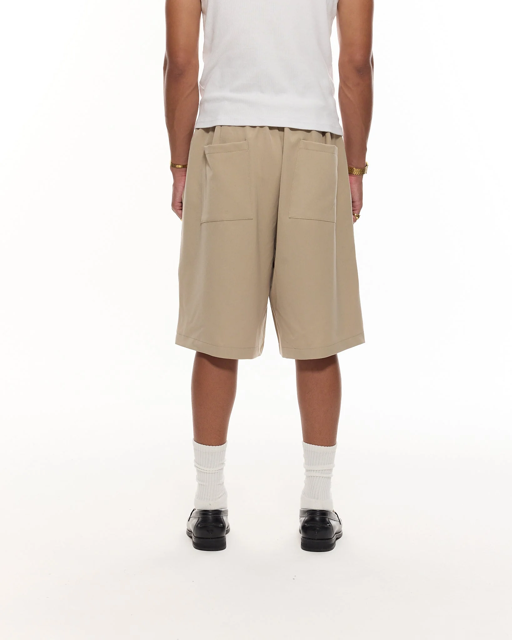 PLEATED SHORTS - SAND - Image 8