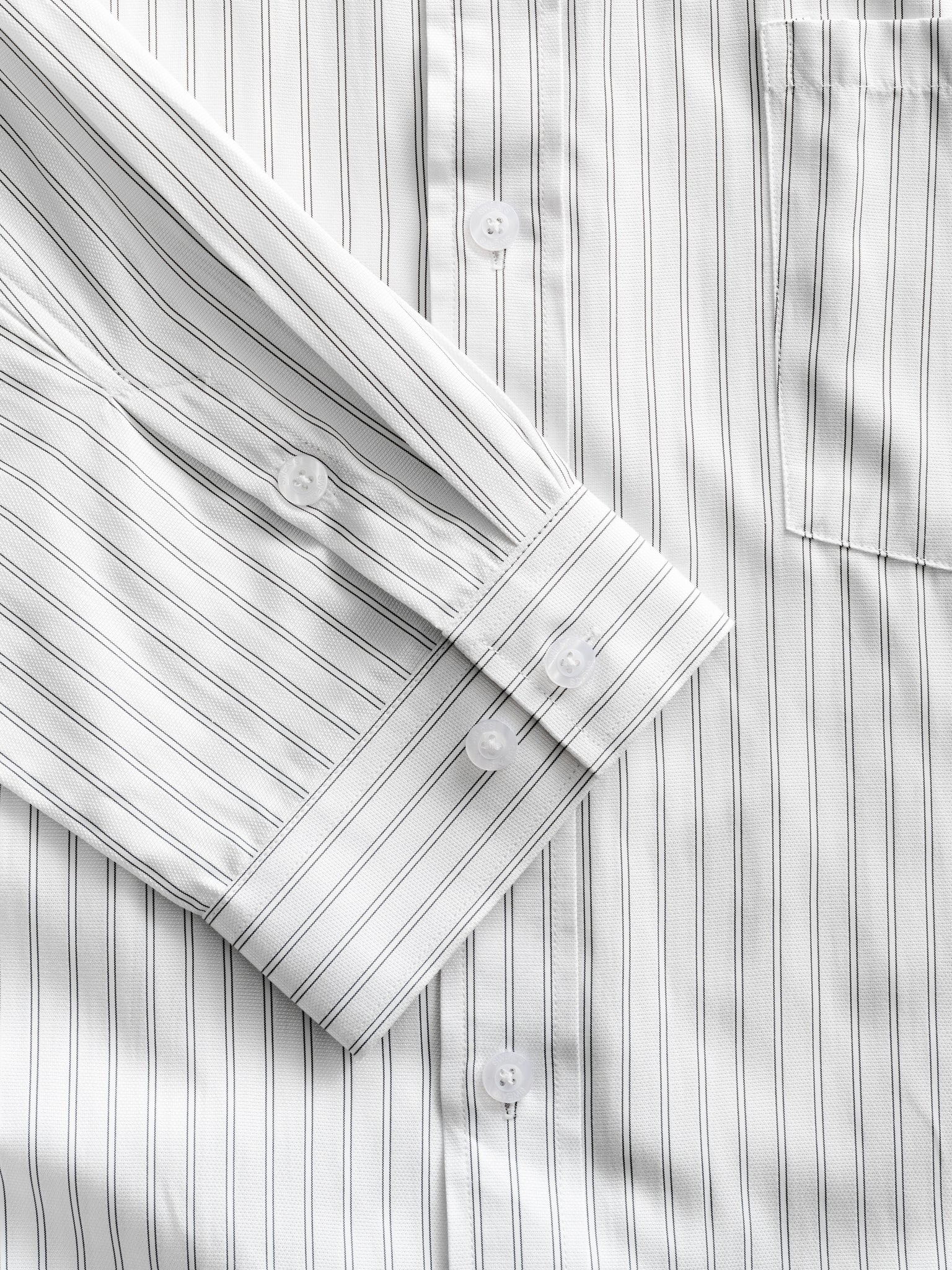 STRIPED BUTTON UP - WHITE - Image 6