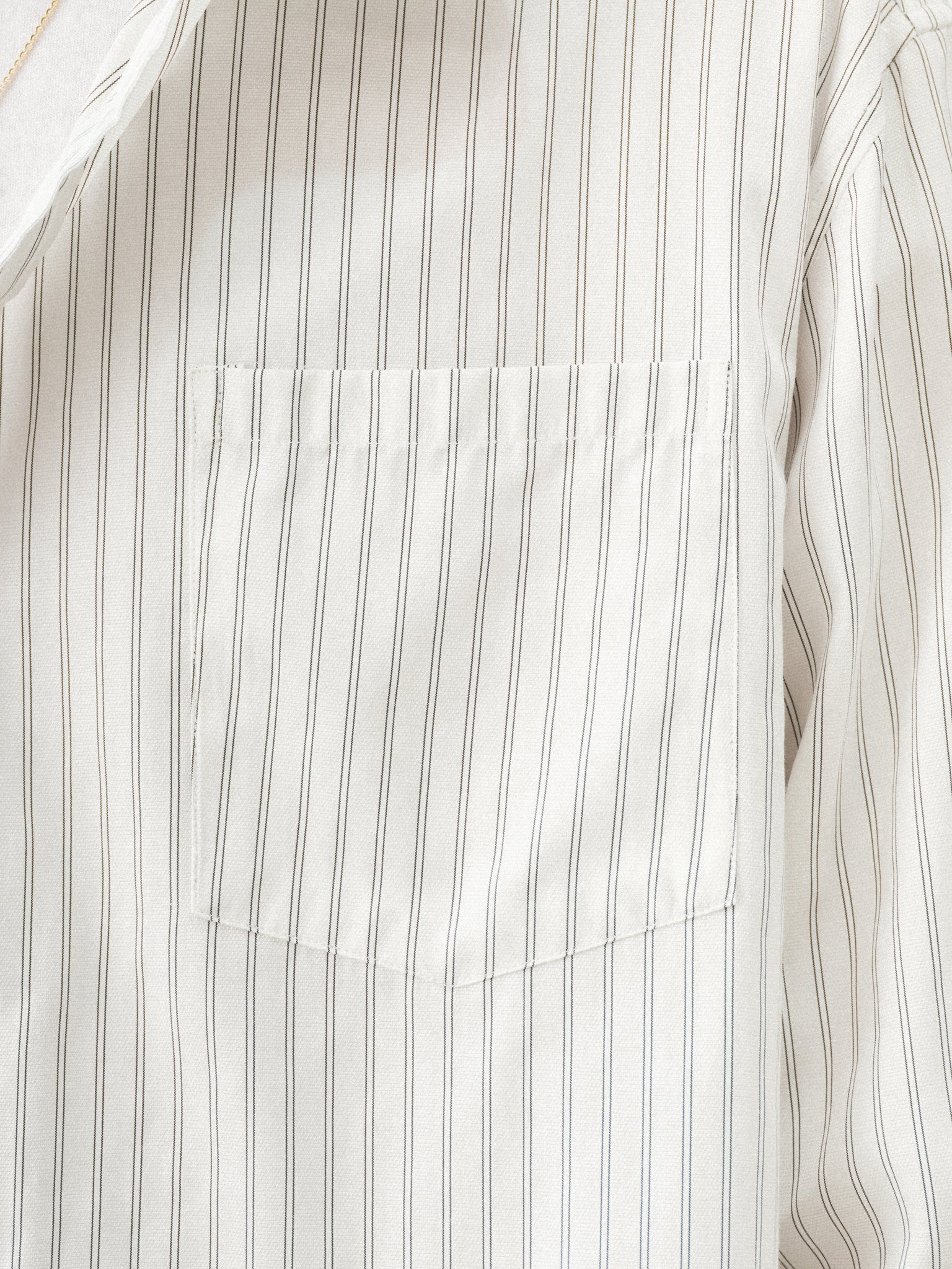 STRIPED BUTTON UP - WHITE - Image 7