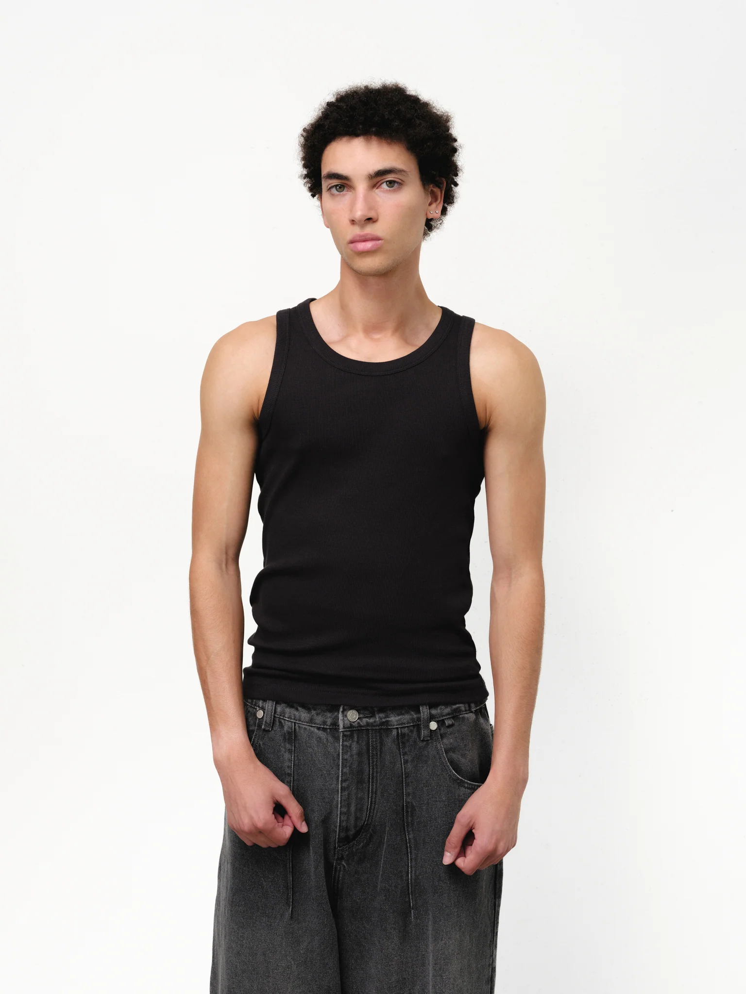 TANK SINGLET - BLACK - Image 3