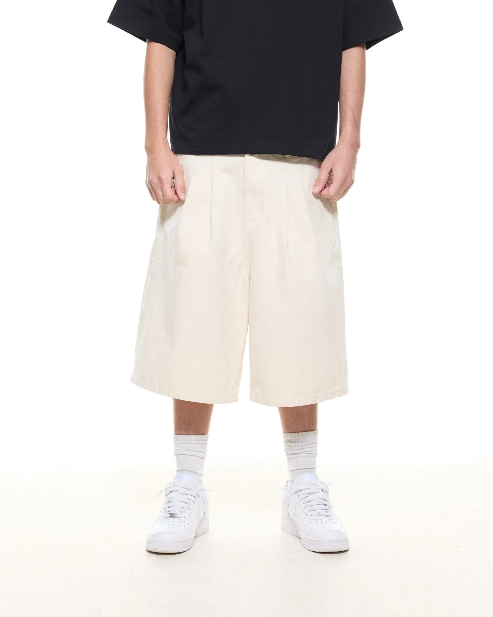 WORKWEAR SHORTS - ECRU - Image 2